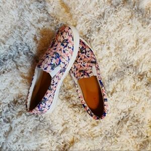 Floral J Crew Slip Ons